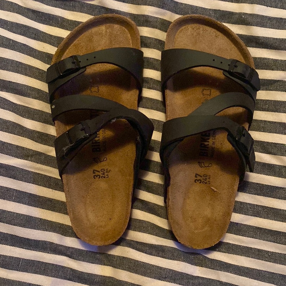 Black Birkenstocks size 37 brand new condition
